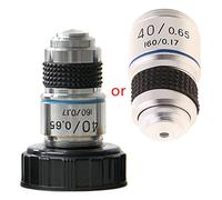 Lab Consumables 4X 10X 40X 100X Microscopio Lente Objetivo Piezas Acromáticas Adaptador de Lente 20.2mm