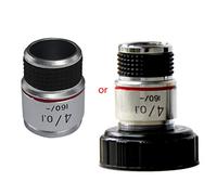 Lab Consumables 4X 10X 40X 100X Microscopio Objetivo Lente Piezas Acromáticas Adaptador de Lente 20.2mm Piezas