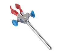 Lab Flask Clamp Double Regulator | Laboratory Test Tube Holder for Condenser/Retort Stand/Titration Table | Plastic & Zinc Alloy Sturdy Design, 272g