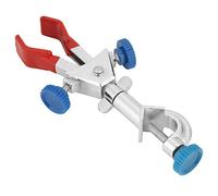 Lab Instrument Double Regulator Flask Clamp | 304 Stainless Steel Retort Stand Holder for Condenser/Titration/Laboratory Flask | Adjustable 9.8in & 6.7in Variants (S)