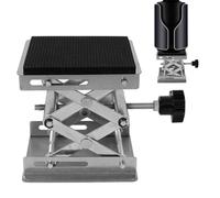 Lab Jack Motorcycle Lift Table, Lab Lift Stand Jack Stands, Scissor Lifting Stand Lift Tables, Lab Support Stand Lab Jack, 10x10cm/3.93x3.93, Scalable Height: 5-15.5cm/1.96-6.1 for Kitchen Science