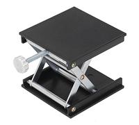 Lab Jack Stand Ajustable de Aleación de Aluminio, Mesa Elevadora Manual Para Laboratorio, Plataforma de Elevación con control Manual, Altura Regulable, Negro