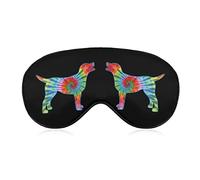 Lab Labrador Tie Dye Dog Eye Mask para dormir Blackout Night Blindfold con correa ajustable para hombres, mujeres, viajes, yoga, siesta