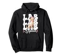 Lab Squad Labrador Dog Girl Coquette Bow Rosa Sudadera con Capucha