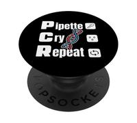 Lab Tech Técnico de ADN Biología Molecular Pipeta Ciencia PopSockets PopGrip Adhesivo