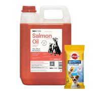 Lab-V 100% Aceite de Salmón para Perros y Gatos de Todas las Edades 5000 ml Prensado en Frío + GRATIS