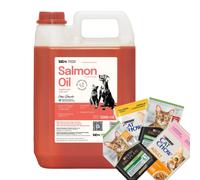 Lab-V 100% Aceite de Salmón para Perros y Gatos de Todas las Edades 5000 ml Prensado en Frío + GRATIS