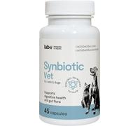 Lab-V Synbiotic Vet Probióticos para perros y gatos 45 Cápsulas probióticas digestivas para perros y gatos con prebióticos suplementos para perros y gatos Fermentos lácticos Intestino Salud