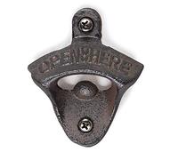 LABABE - Abrebotellas de hierro fundido para montar en la pared, barra de cocina, cerveza