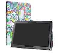 Labanema Funda para Lenovo Tab M10 HD, Slim Fit Carcasa de Cuero Sintético con Función de Soporte Folio Case Cover para 10.1" Lenovo Smart Tab P10 (TB-X705F) Tablet - Love Tree