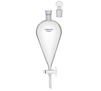 Labasics 1000ml Embudo Separador Cónico de Vidrio de Borosilicato con Tapón de Vidrio, Separatory Funnel Embudo de Laboratorio - 1000ml