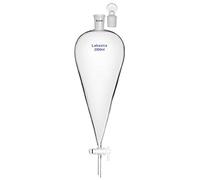 Labasics 2000ml Embudo Separador Cónico de Vidrio de Borosilicato con Tapón de Vidrio, Separatory Funnel Embudo de Laboratorio - 2000ml