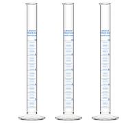 Labasics 3-Pack Vidrio de Borosilicato 10 ml Pared Gruesa Cilindro Graduado de Medición Cilindro