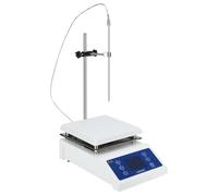 Labasics Agitador Magnético con Pantalla Digital, Capacidad Máxima 5L 200-2000 RPM con Placa de Cerámica de 19x19 cm y Sonda de Sensor de Temperatura, Máx. 350 °C, Potencia Nominal 600W, 220V/50HZ