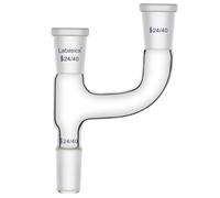 Labasics Borosilicato Vidrio Destilación Adaptadores, 3 Método Klayson Destilación Adaptadores con 24/40 Conector Química Instrumentos Laboratorio Cristalería