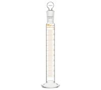 Labasics Cilindro Graduado con Tapón, 100 ml Cilindro Medidor de Vidrio de Borosilicato con Tapón de Junta Esmerilada 24/40, Cristalería de Laboratorio Duradera para Medición Precisa de Líquidos