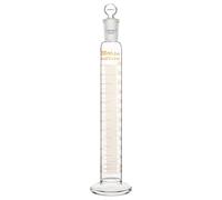 Labasics Cilindro Graduado con Tapón, 250 ml Cilindro Medidor de Vidrio de Borosilicato con Tapón de Junta Esmerilada 24/40, Cristalería de Laboratorio Duradera para Medición Precisa de Líquidos