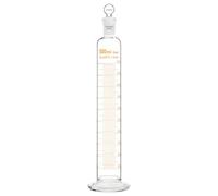 Labasics Cilindro Graduado con Tapón, 500 ml Cilindro Medidor de Vidrio de Borosilicato con Tapón de Junta Esmerilada 24/40, Cristalería de Laboratorio Duradera para Medición Precisa de Líquidos