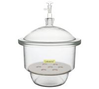 Labasics Desecador de Vacío de Vidrio, Desecador de Vacío de Vidrio con Válvula de Vacío de Vidrio y Placa de Porcelana para Investigación de Laboratorio, 240 mm