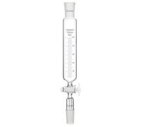 Labasics Embudo de adición, Embudo de Goteo Graduado de Vidrio Borosilicato con Junta Estándar 24/40 y Llave de PTFE para Laboratorio, 100 ml