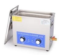 Labasics Limpiador Ultrasónico, Acero Inoxidable 304 limpiadores Ultrasonidos Profesional Multiusos con Panel de Control Mecánico de Calefacción y Temporizador para Laboratorio 40kHz 220V, 6.5L