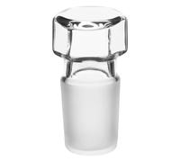 Labasics Paquete de 1 Vidrio Cabeza Hexagonal Tapón de Vidrio Hueco, Cabeza Hexagonal Tapón Hueco de Vidrio para 19/22 Vidrio de Junta Exterior con Fondo Cerrado