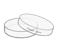 Labasics Placa de Petri con Tapa, Vidrio Borosilicato, Alta Transparencia para Uso de Laboratorio, Ideal para Experimentos Científicos, Diámetro de 100 mm, Paquete de 1