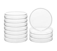 Labasics Placas de Petri de Plástico con Tapas, Desechables, Paquete de 10, 85 mm de Diámetro, 13 mm de Altura, para Análisis de Laboratorio y Observación de Muestras, 1 Compartimiento