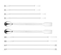 Labasics Set de 10 Cucharas y Espátulas de Laboratorio, Acero Inoxidable, Espátulas de Doble Extremo para Laboratorio, Cucharas de Muestreo y Pesaje