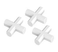 Labasics Set de 3 Barras Magnéticas de Agitación en Forma de Cruz, 10 mm Recubiertas de PTFE Blancas para Mezcladores de Laboratorio