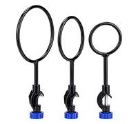 Labasics Set de Anillo de Soporte de Retorta, 3 Piezas Anillo de Soporte de Lab de Hierro con Cabeza de Jefe de Diámetro 60mm 80mm 100mm para Experimentos de Laboratorio, Resistente a la Corrosión