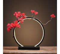 Labasuan Altar de meditación Compacto de sobremesa con Base elevada, Santuario de Buda con iluminación LED de 3 Colores y lámpara de Mesa Circular para meditación. Decoración(C)