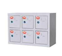 Labasuan Casillero para teléfonos móviles de 6/9/12 Compartimentos con Cerradura, Armario de Acero para Almacenamiento de teléfonos, Cajas de Seguridad para teléfonos(6 Slots)