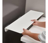 Labasuan Extensión de encimera Blanca, Estante Extensor para Cocina y baño, Panel Lateral metálico para Cubrir Huecos detrás del refrigerador(L20xW10cm)