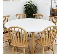 Labasuan Extensor de Mesa Redondo Plegable, Tablero Redondo Grande Plegable sin Patas, Tablero Redondo de Madera Que Ahorra Espacio, Ideal para cenas Familiares(White,1.5m)