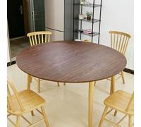 Labasuan Extensor de Mesa Redondo Plegable, Tablero Redondo Grande Plegable sin Patas, Tablero Redondo de Madera Que Ahorra Espacio, Ideal para cenas Familiares(Walnut,1.4m)
