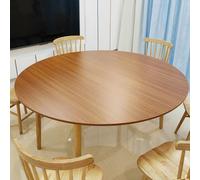 Labasuan Extensor de Mesa Redondo Plegable, Tablero Redondo Grande Plegable sin Patas, Tablero Redondo de Madera Que Ahorra Espacio, Ideal para cenas Familiares(Golden Teak,1.5m)