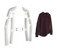 Labasuan Maniquí de Ropa Ajustable con Manga magnética y Ajuste de Cintura Personalizado, Perchas de acrílico para exhibir Ropa, Modo modista portátil para Colgar Abrigos, Chaquetas(Men)