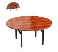 Labasuan Mesa Redonda Plegable Grande de Calidad Comercial, Estructura metálica Resistente, Tablero de Madera de 2,2 cm de Grosor, fácil de Guardar. Ideal para Catering, Eventos(160cm)