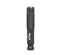 LABEAR - Plaza de extensión 3/8", hexagonal 7/16", cuadrado macho 3/8", funciona con un destornillador de impacto de 7/16"