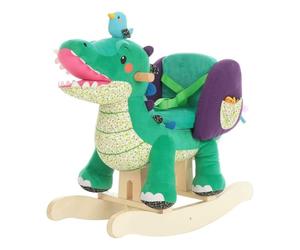 labebe - Mecedora Caballo Bebe, Juguete Caballo balancin por Infantil 1-3 Años, Cocodrilo Verde Caballito Balancin Bebe, Peluche Columpio Caballo Animales por Niño/Niña, Madera Mecedora Caballito