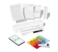 Labeer Impresora térmica inalámbrica portátil pequeña de 8.5 x 11 pulgadas, soporte de letra A4, sin tinta, simple y pequeña, impresora Bluetooth móvil para teléfono, laptop, viajes, oficina en casa