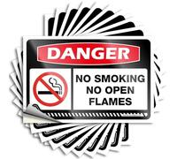 Label & Danger No Smoking No Open Flames - Vinilo adhesivo para decoración de bar vintage, calcomanías de los días de la semana (6 x 9 cm, 10 unidades)