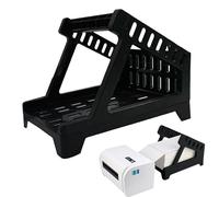 Label Holder For Rolls - Thermal And Fan-Fold Labels | Sticker Roll Desktop Printer, Stand Shipping Supplies Home