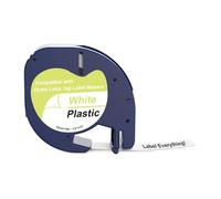 label tape 1pack Yowell - Etiquetas compatibles con Dymo Letratag 12 mm x 4 m, cinta de escritura compatible con Dymo Letratag 200B LT-100H XR LT-100T, negro sobre blanco