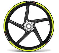 labelbike - Kit de Pegatinas para Llantas y Ruedas de Moto compatibles con GSX-R SUZUKI GSXR - amarillo fluorescente