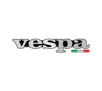 labelbike - Pegatina 3D de Resina Vespa Escritura Bandera Italiana compatible con Piaggio - Color Gris Cromo