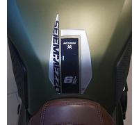 labelbike - Pegatina 3D Moto Tanque Protección y Decoración de Resina con Licencia Oficial Morini SEIEMMEZZO SCR - Color gris carbón negro