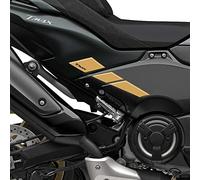 LABELBIKE - Pegatinas 3D Decoraciones y Protecciones de Estriberas de Pasajero de Moto Compatible con Yamaha Tmax 2022-2024 Color Oro