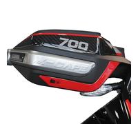 labelbike - Pegatinas 3D Moto Paramanos Decoraciones y Protecciones en Resina con Licencia Oficial Moto Morini X-Cape 700 2025 - Color Carbono Rojo Gris